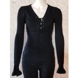 Mellénél fűzős felső