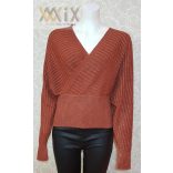 Átlapolt csillámos felső