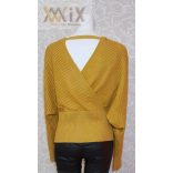 Átlapolt csillámos felső