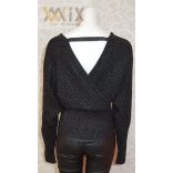 Átlapolt csillámos felső