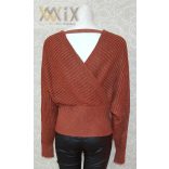 Átlapolt csillámos felső