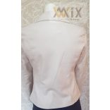 Műbőr galléros rövid kabát