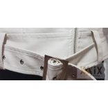 Műbőr galléros rövid kabát