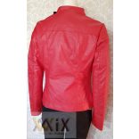 Műbőr álló galléros rövid kabát