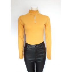 Body állónyakú kivágott mustársárga