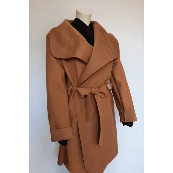 Szövet jellegű felöltő kabát barna
