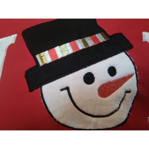 Karácsonyi kispárna huzat 30*45cm szőrmés "JOY"