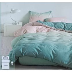 Színátmentes zöld ombre mintás - Ágynemű 3 részes