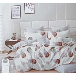 Fehér színes tollas - Ágynemű 3 részes