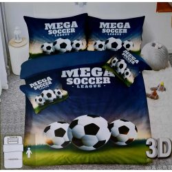 Sötétkék Mega Soccer League foci ágynemű 3 részes