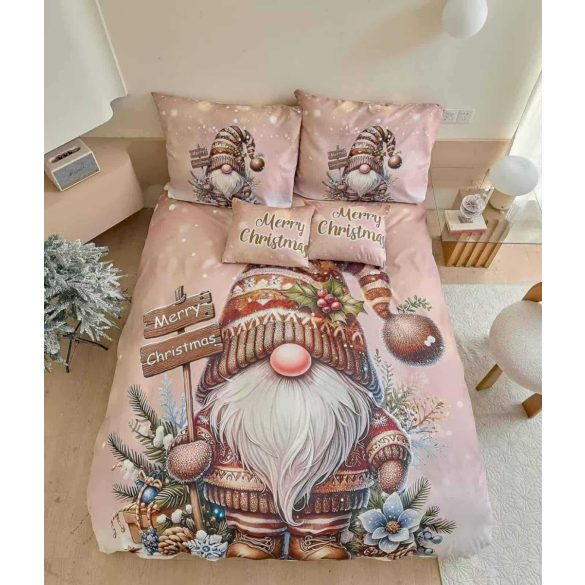 Karácsonyi bézs manó - Ágynemű 3 részes