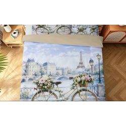 Párizs Eiffel-torony biciklivel ágynemű 3 részes