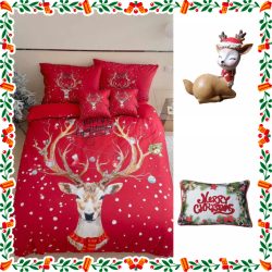 Rénszarvasos karácsonyi 3 darabos ajándékcsomag