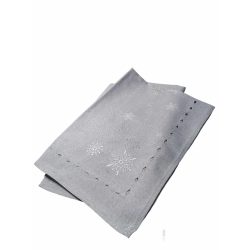 Karácsonyi asztalterítő ezüst hópelyhes