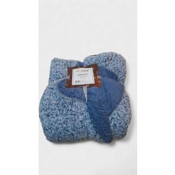 Ágytakaró pléd cirmos kék